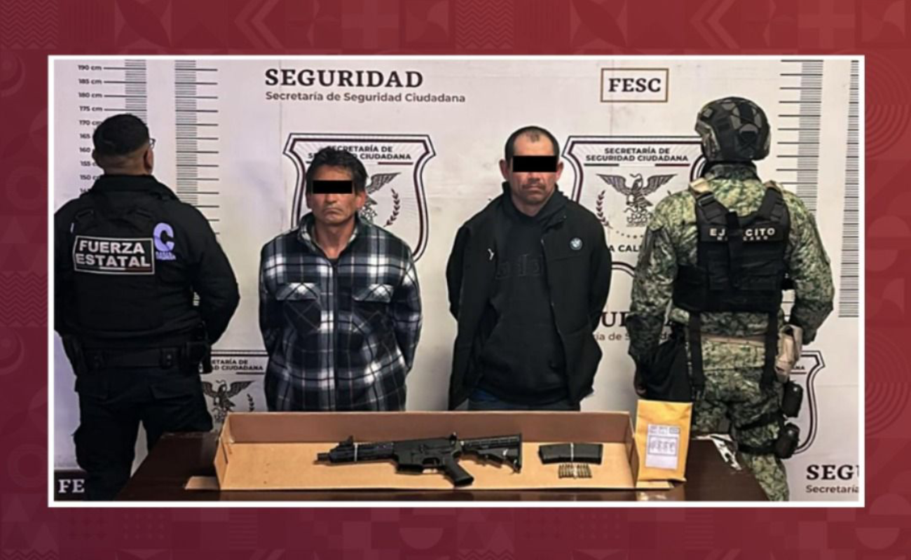 FESC y SEDENA detienen a dos hombres armados en Tijuana