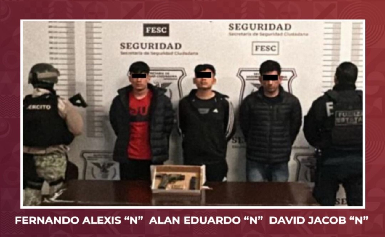 Detiene FESC a tres presuntos delincuentes en Tijuana