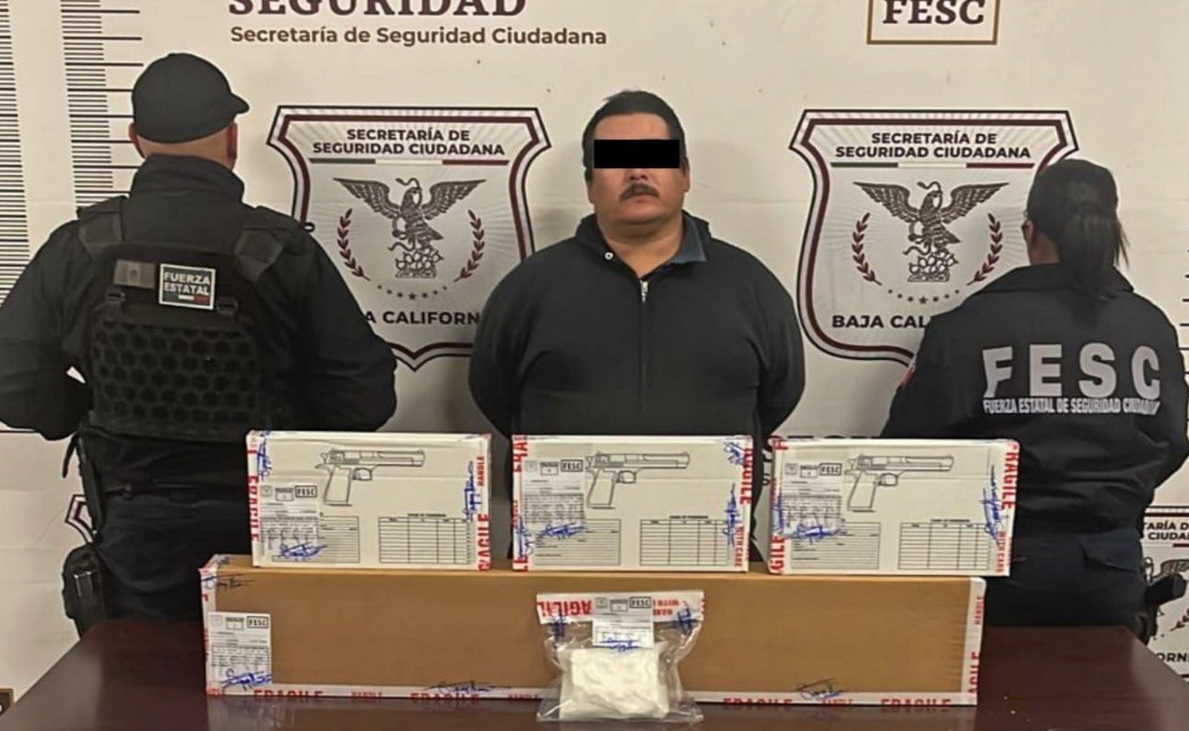 Decomisan medio kilo de cocaína y mini arsenal en el fraccionamiento Pontevedra