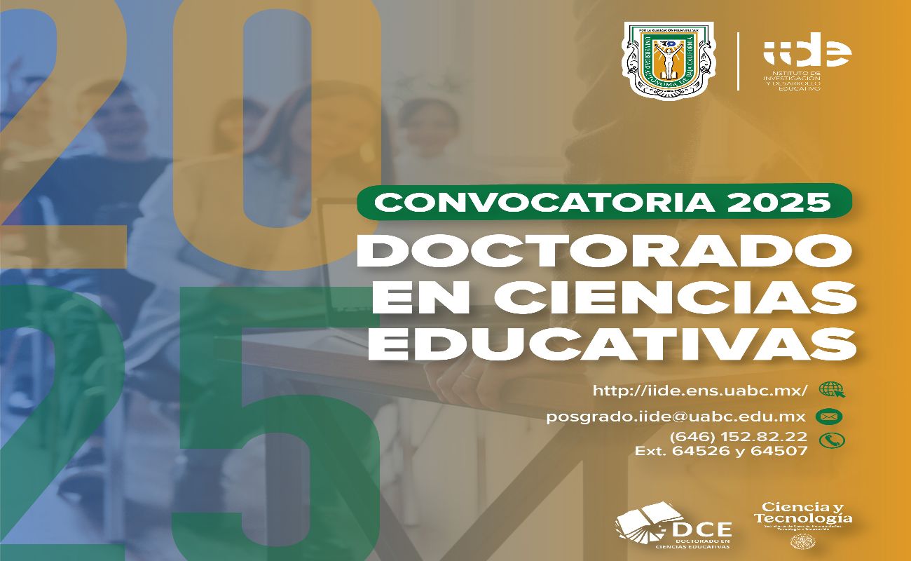 Convoca UABC a ingresar al Doctorado en Ciencias Educativas del IIDE