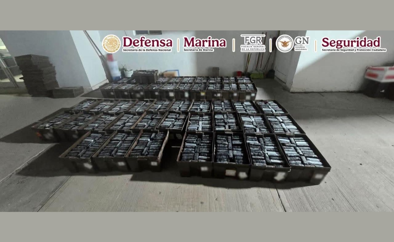 Aseguran cargamento de 3 mil 580 kilos de metanfetamina en Ensenada