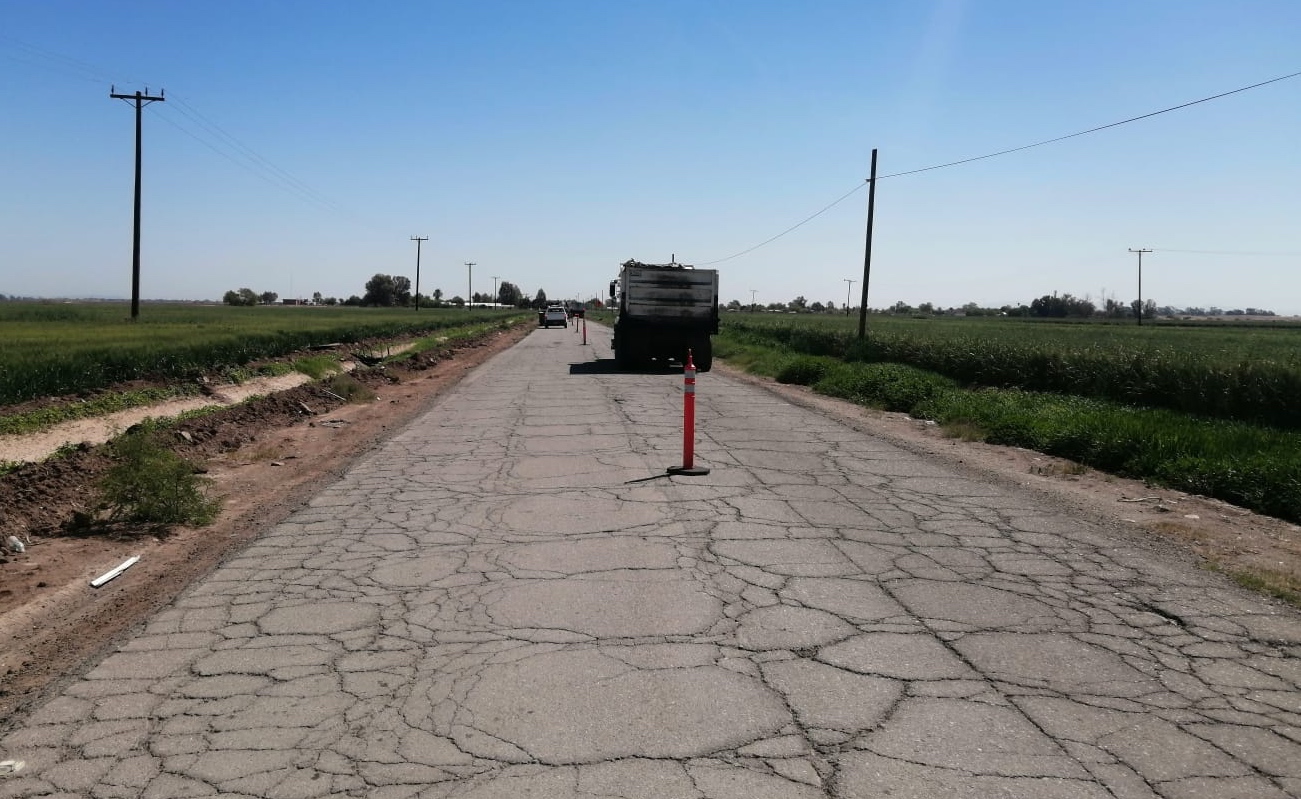 Inician trabajos de rehabilitación en carretera estatal 64 en el valle de Mexicali