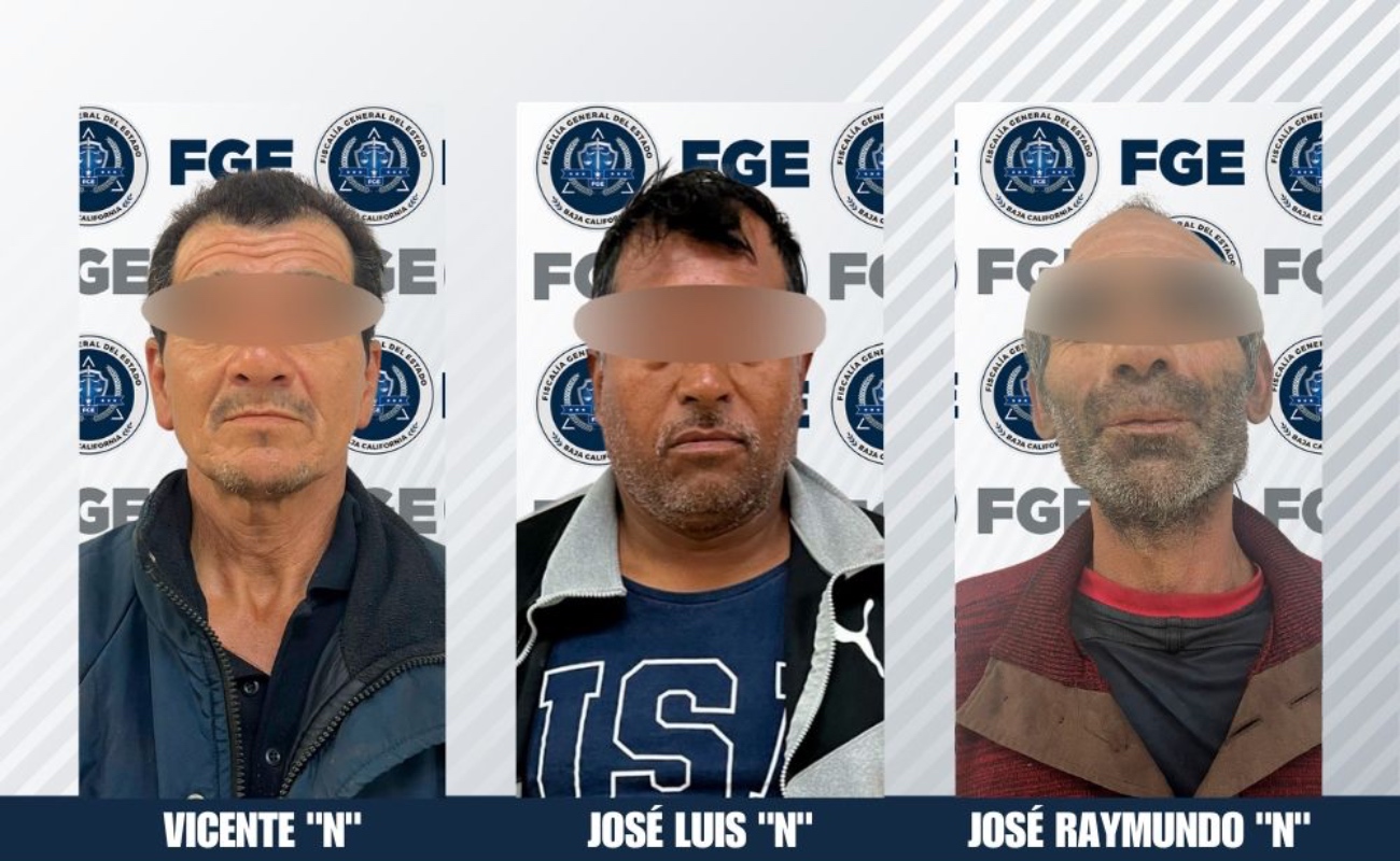 Agentes de la FGE capturan a tres sujetos por robo, violencia familiar y portación de arma prohibida