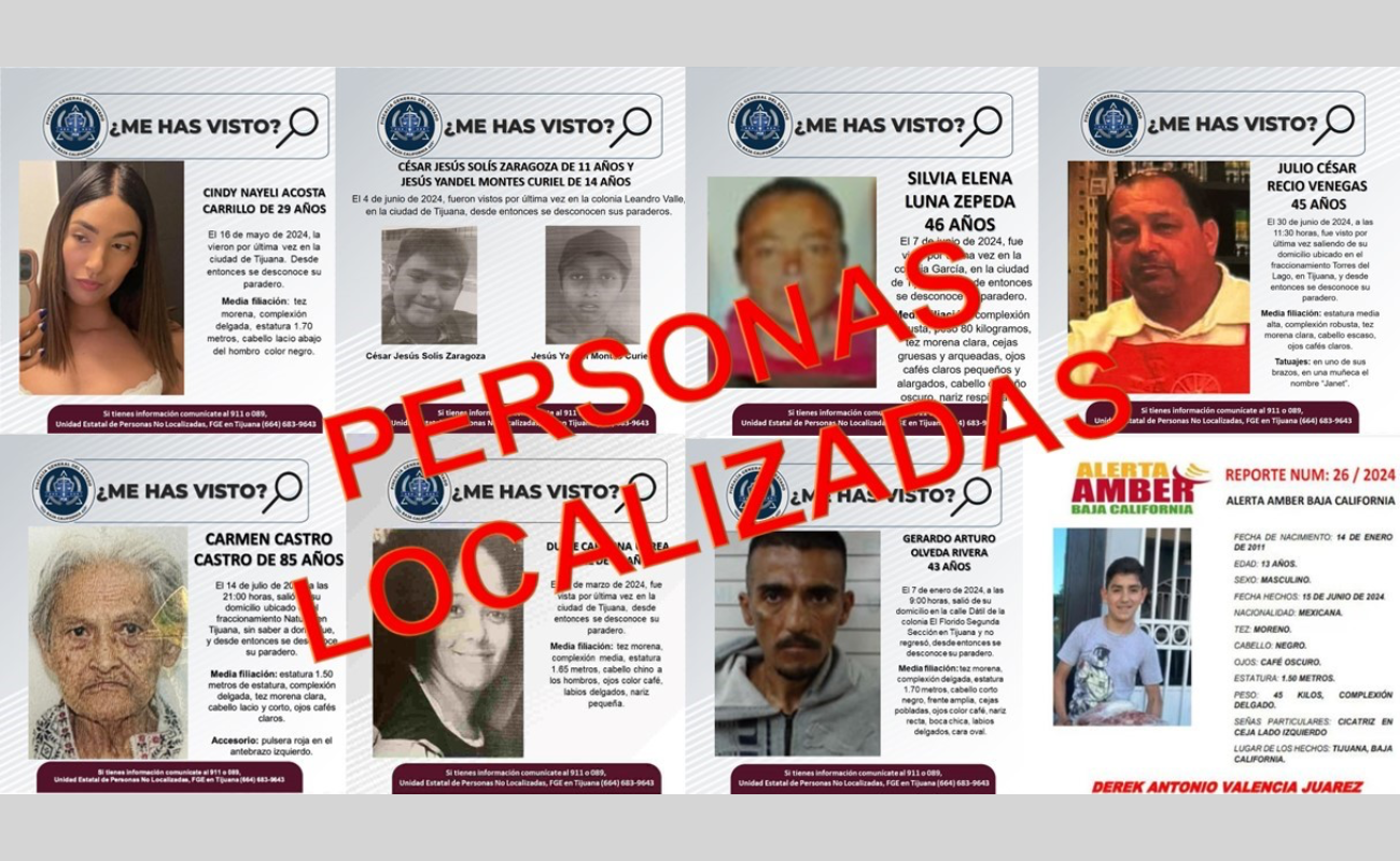 Localiza FGE a nueve personas reportadas como desaparecidas