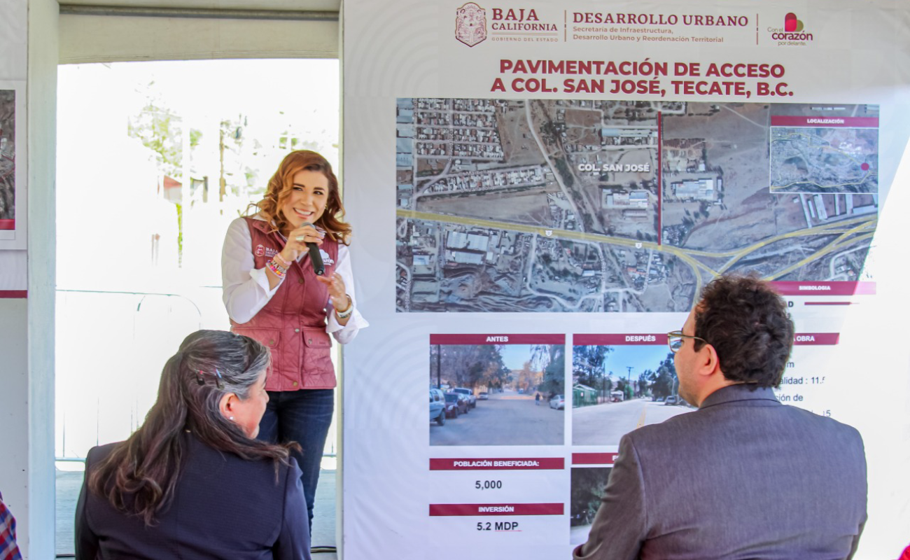 Renovará RESPIRA la infraestructura vial de Tecate: Marina del Pilar