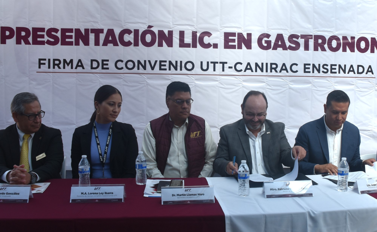 Firman Canirac-UTT convenio de colaboración en gastronomía