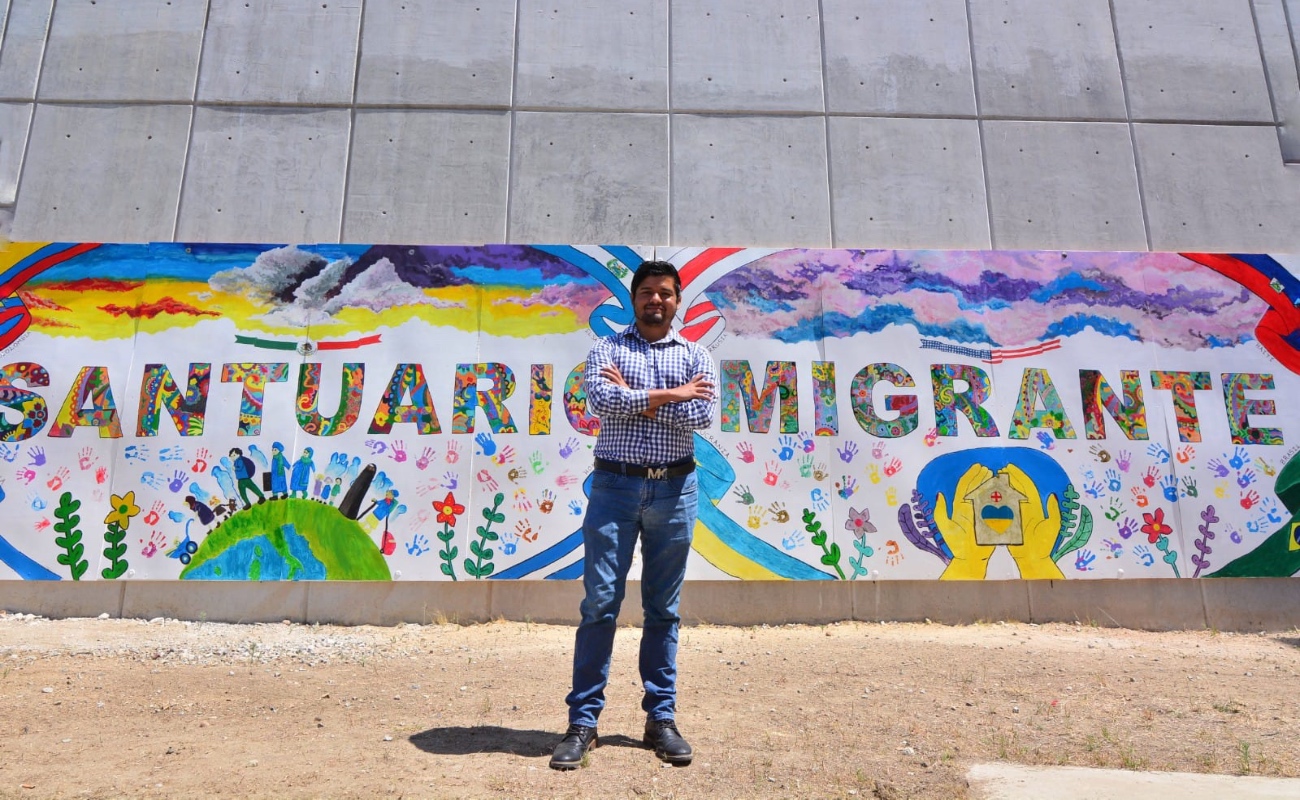 Inauguran mural en Santuario Migrante