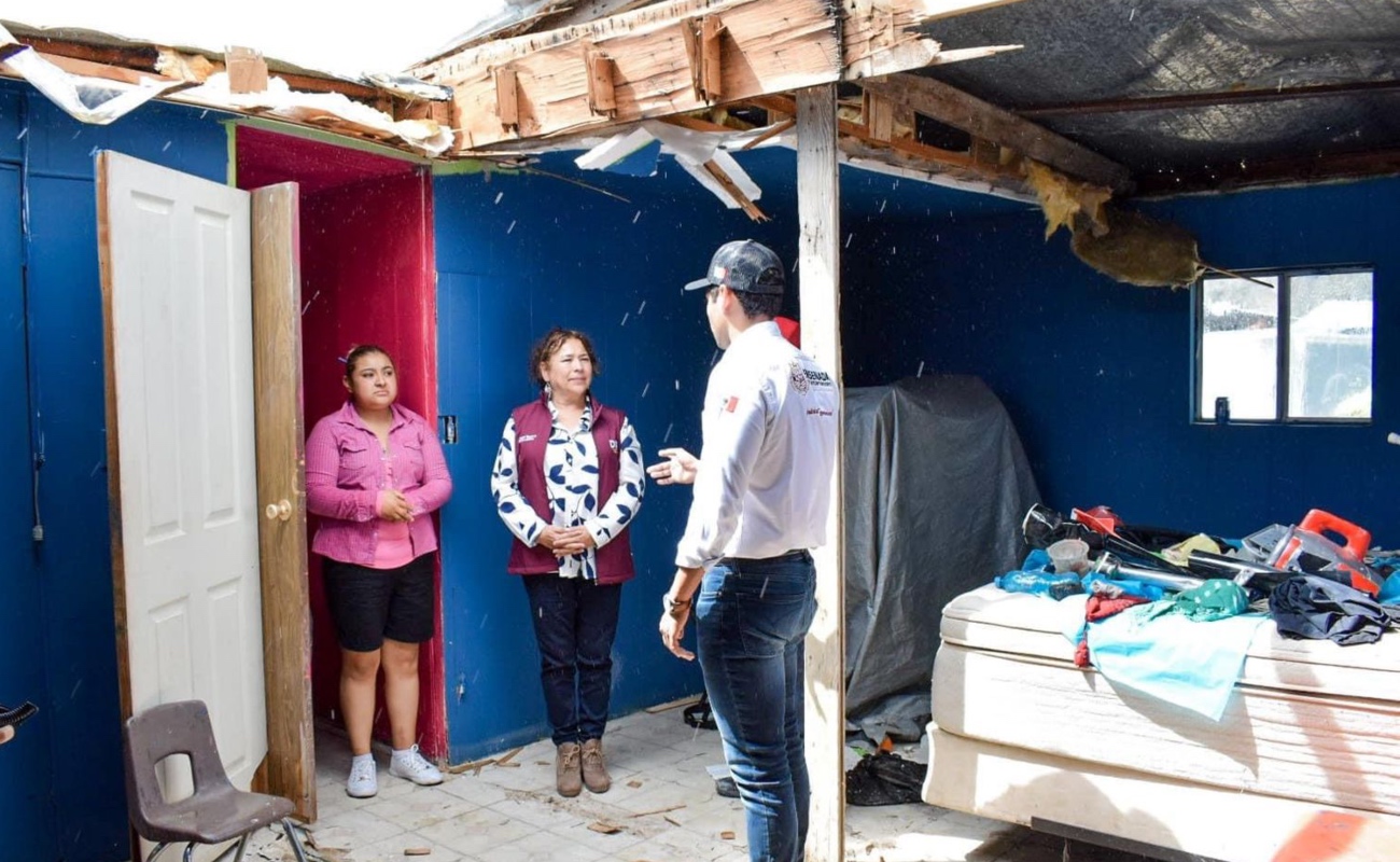 Apoya Gobierno de Ensenada a familias afectadas por las lluvias en Valle de la Trinidad