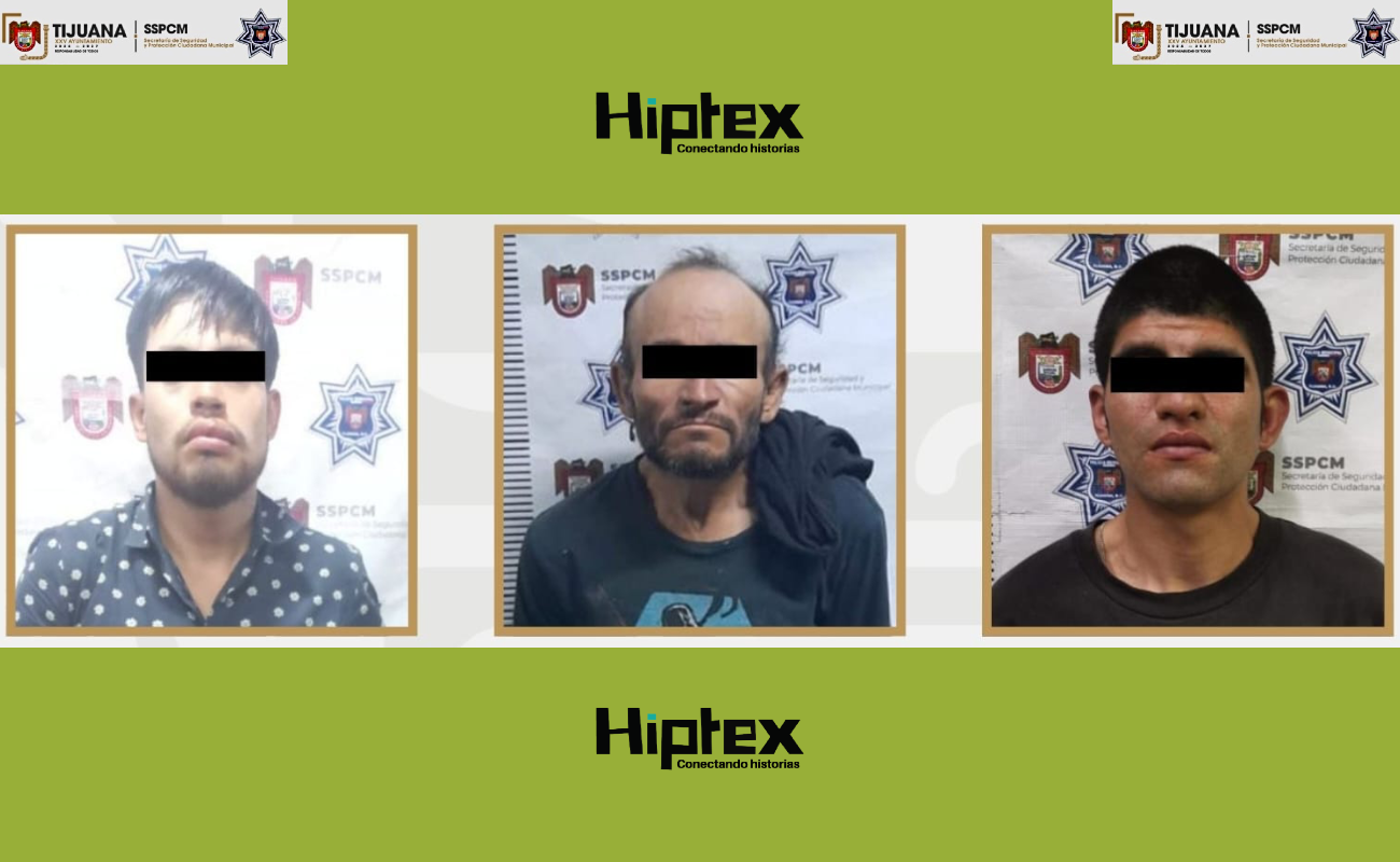 Captura Policía Municipal a tres presuntos narcomenudistas