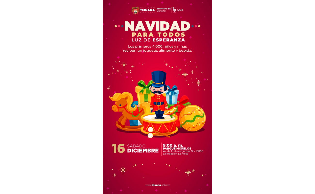 Festejará Ayuntamiento a familias tijuanenses con una “Navidad para todos”