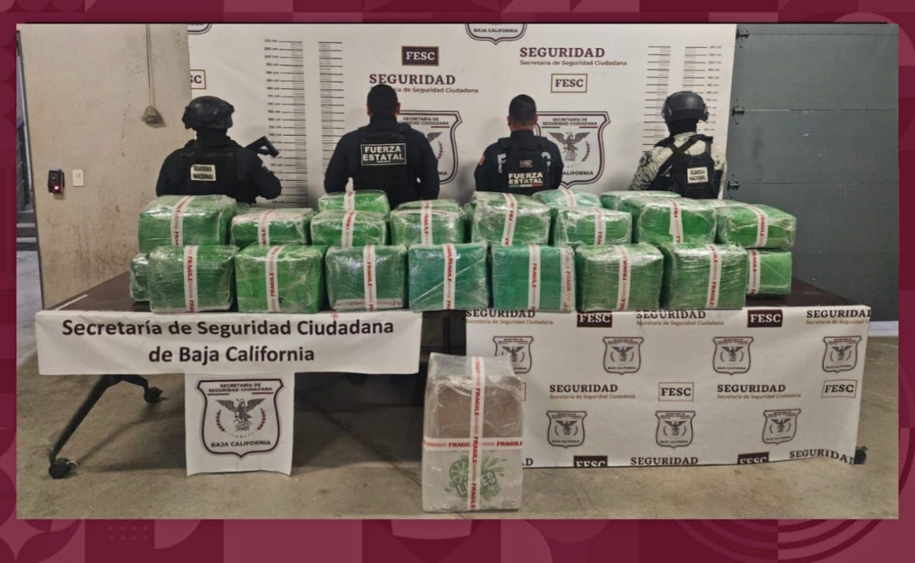 Aseguran 430 kilos de marihuana y 21 de metanfetamina en Ojo de Agua