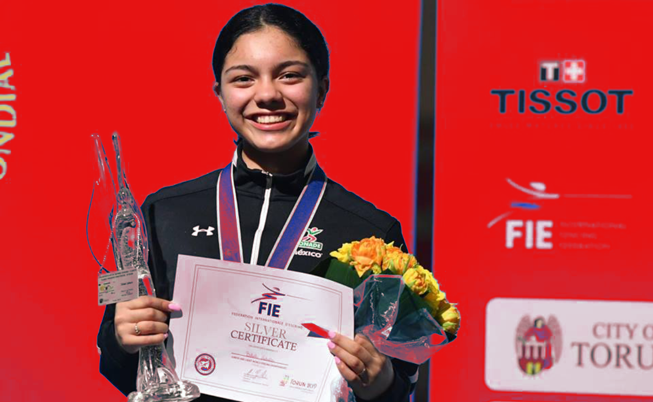 Natalia Botello se cuelga medalla de plata en el Mundial Juvenil de Esgrima