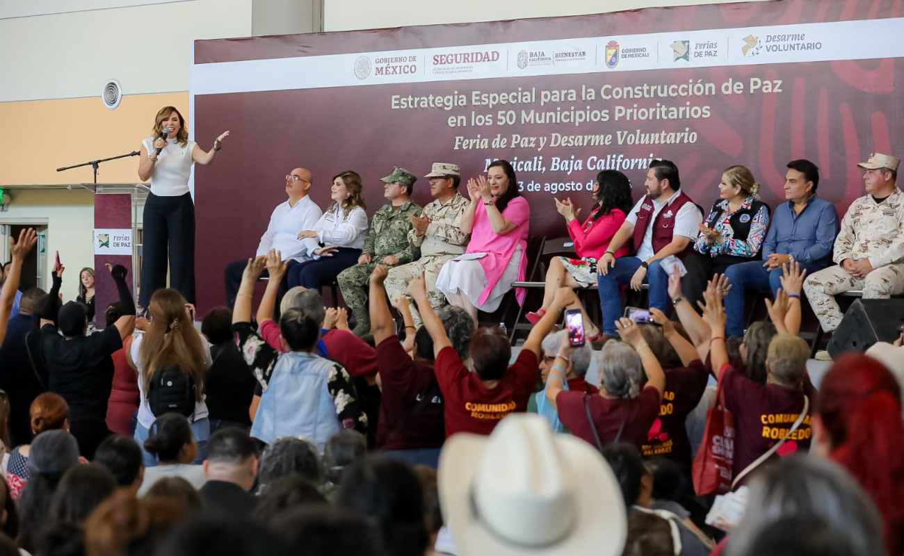 Reafirma gobernadora Marina del Pilar, bienestar para los bajacalifornianos durante la Feria de Paz y Desarme Voluntario