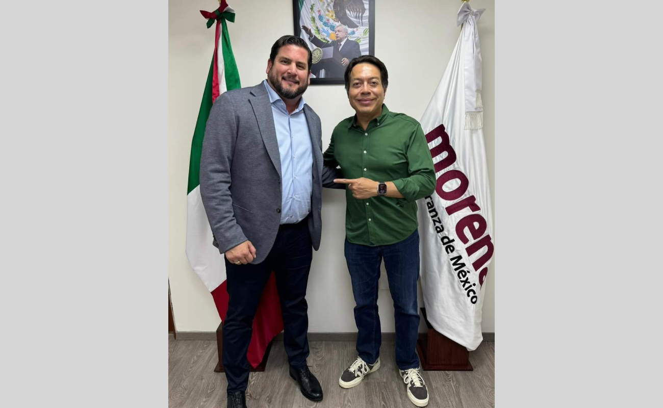 Se reúne Ismael Burgueño con el presidente nacional de Morena, Mario Delgado