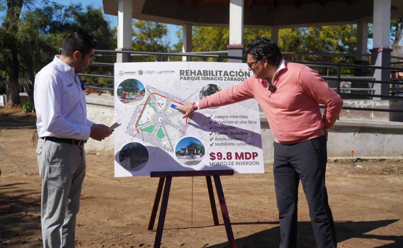 Informa Armando Ayala avances de la rehabilitación del Parque Ignacio Zaragoza