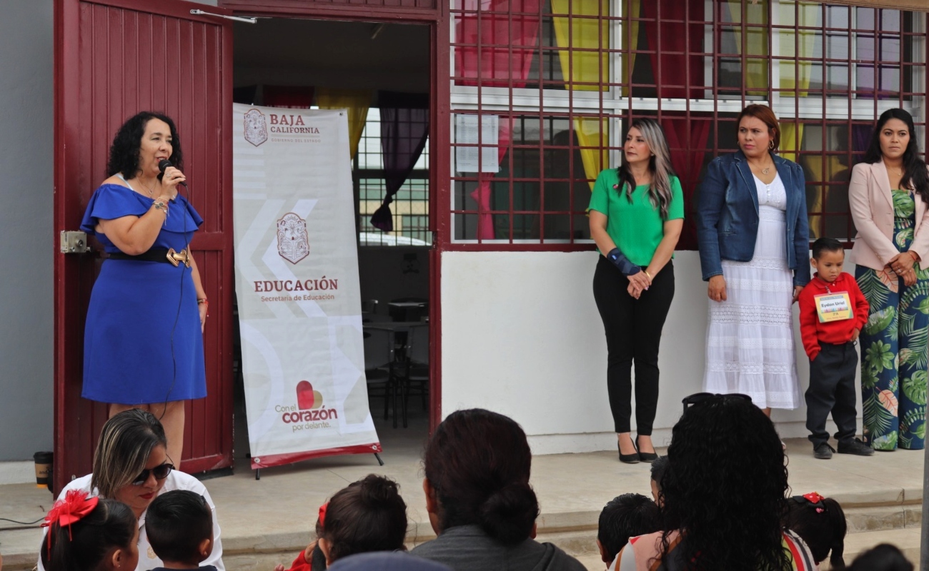 Inauguran aulas didácticas en el jardín de niños Wa Kuatay en Playas de Rosarito
