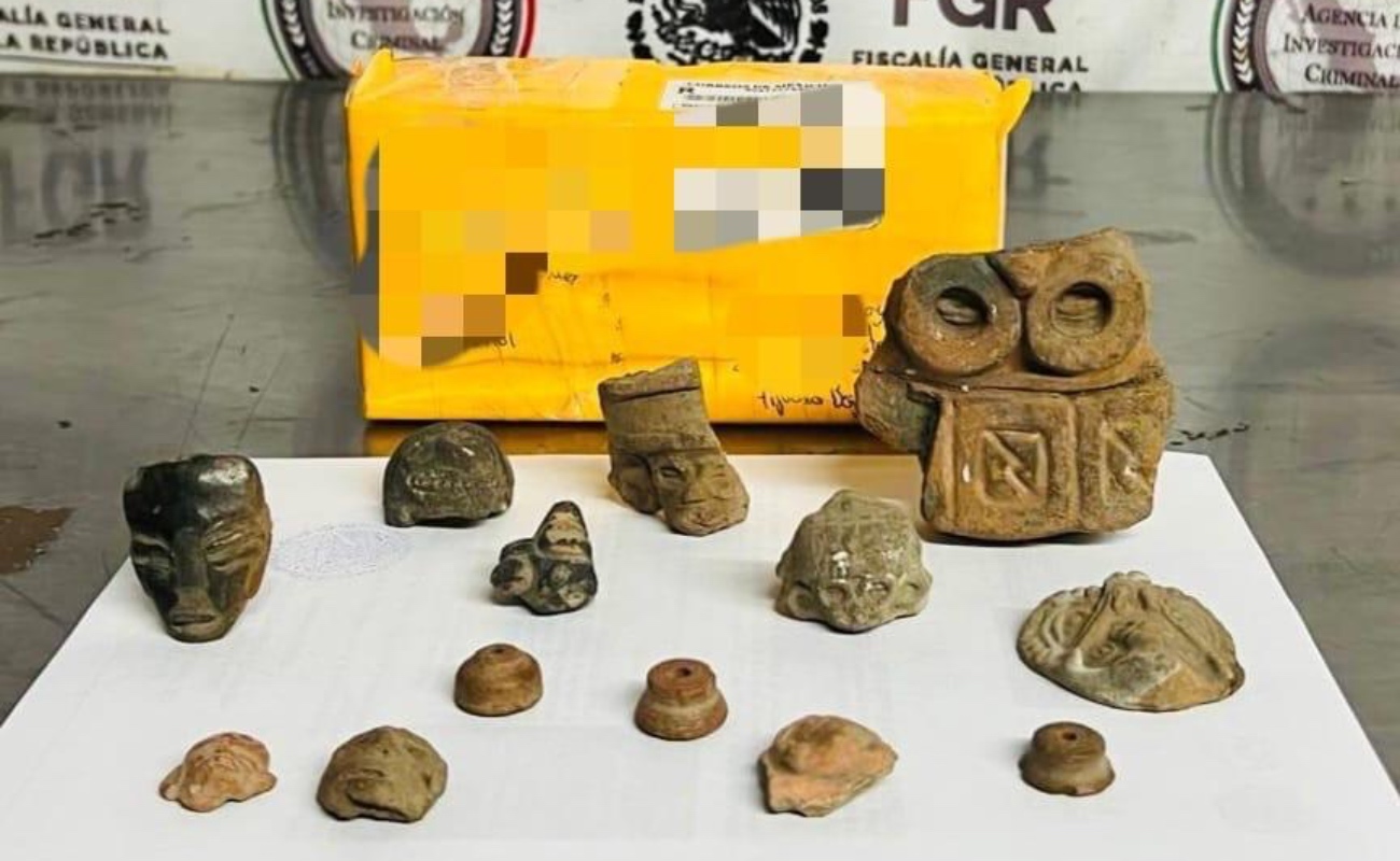 Aseguran en Tijuana 14 piezas prehispánicas