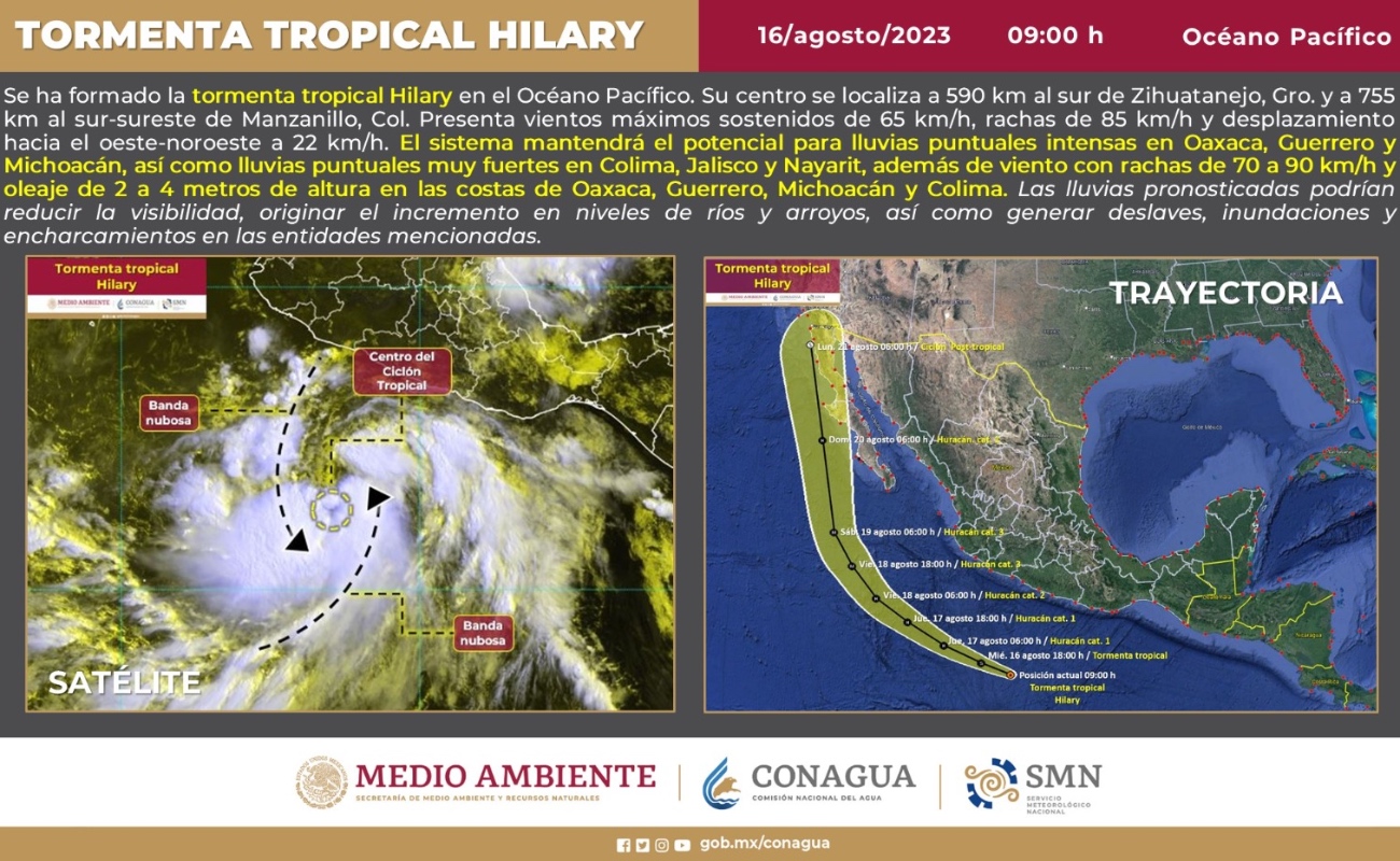 Activa Protección Civil BC protocolo ante tormenta “Hilary”