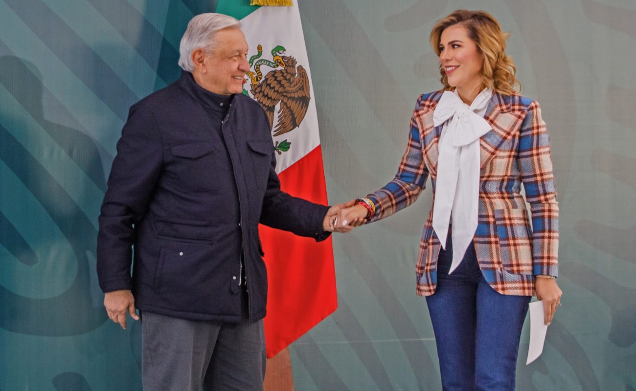 Reitera López Obrador respaldo total a la gobernadora Marina del Pilar