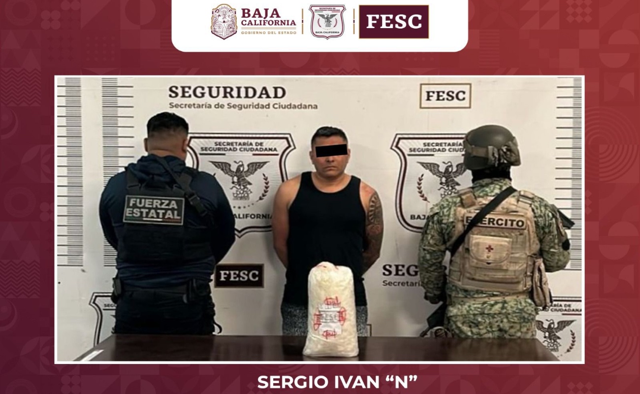 Captura FESC y soldados al "Juanito" con 4.5 kilos de cristal