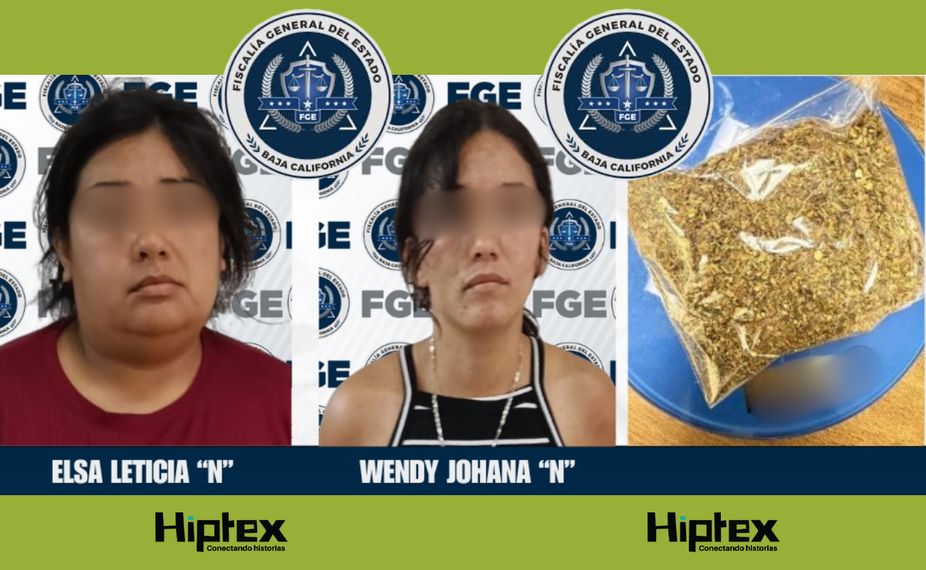 Detienen en cateo a dos mujeres con bolsa de marihuana