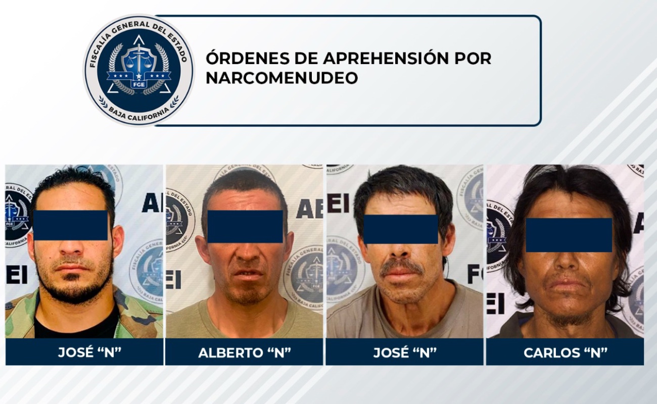 Aprehenden a cuatro narcomenudistas en Tijuana