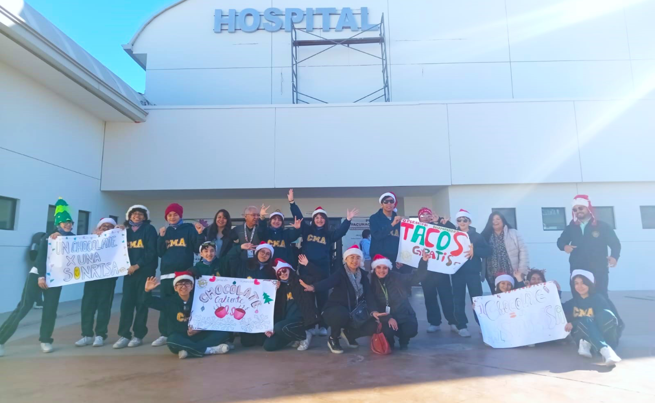 Realizan estudiantes de secundaria actividad altruista en Hospital Materno Infantil de Mexicali