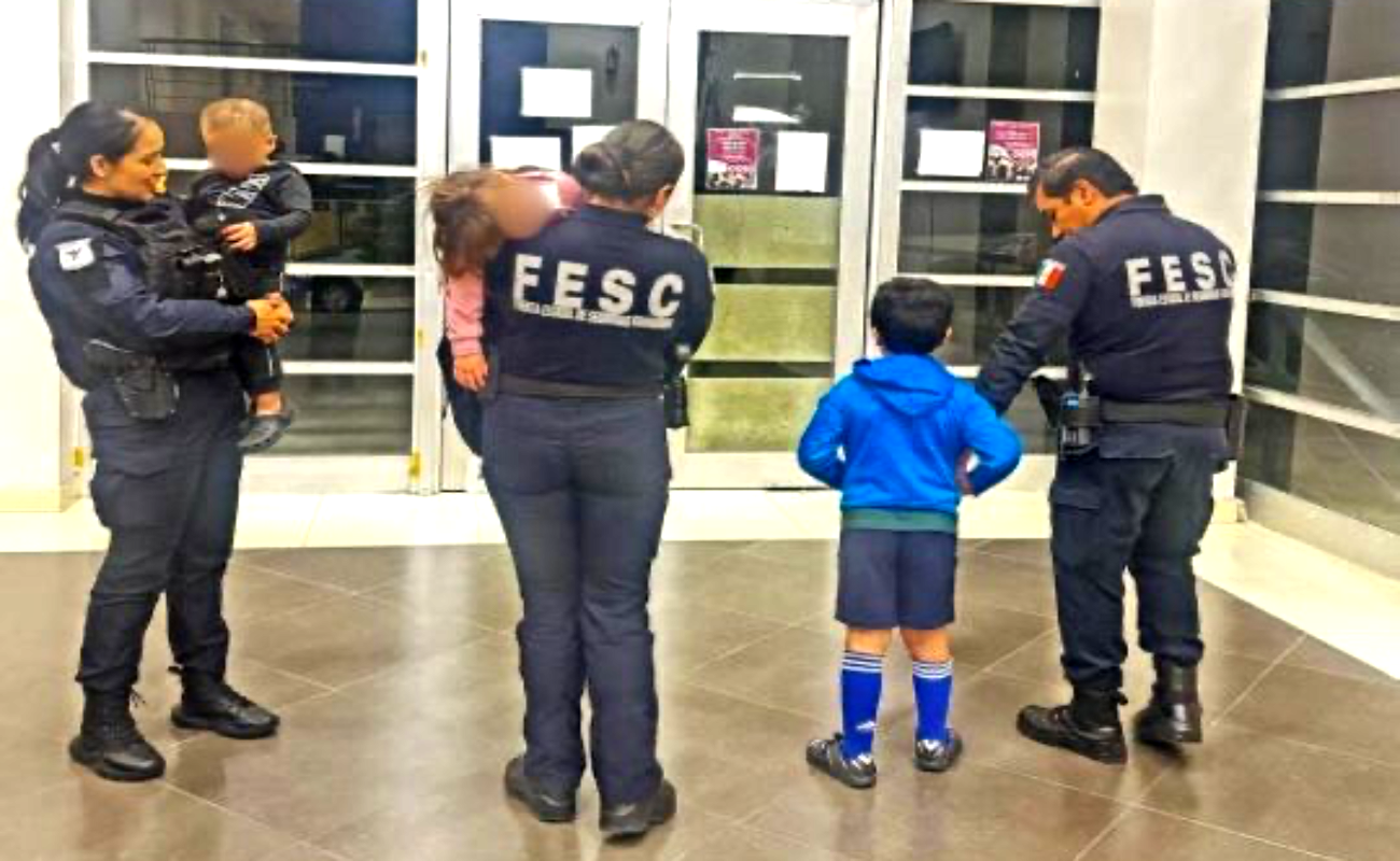 Rescata Escuadrón Violeta a tres menores víctimas de omisión de cuidados en Tijuana