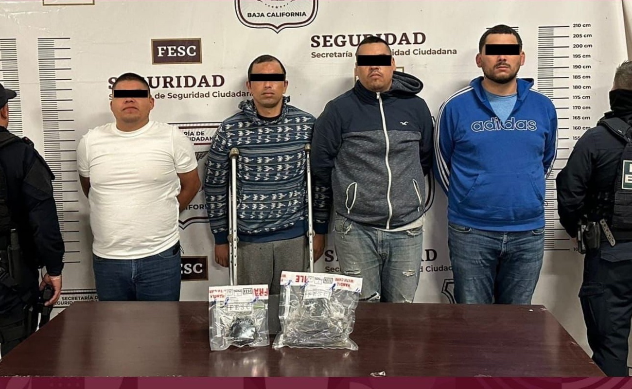 Captura Fuerza Estatal a cuatro vendedores de heroína en Tijuana