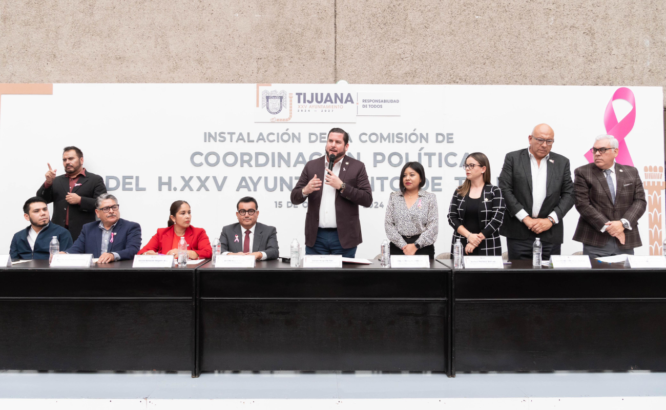 Instalan Comisión de Coordinación Política del XXV Ayuntamiento de Tijuana