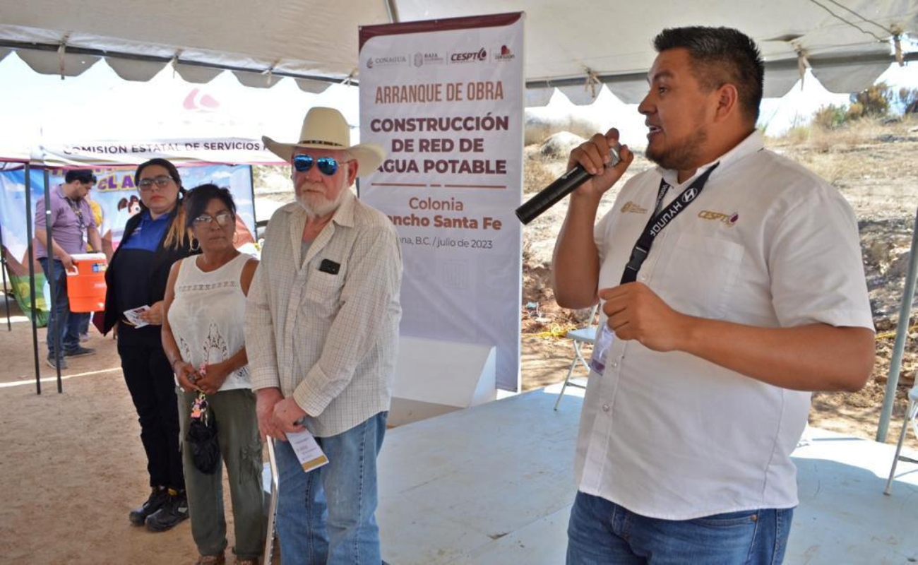 Inicia CESPT obra de introducción de agua potable en la colonia Rancho Santa Fe