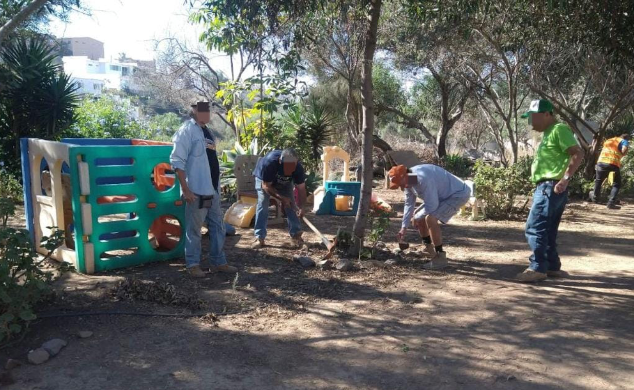 Elementos de la DSPM llevan a cabo recuperación de espacios en parque de la colonia Pedregal Playitas