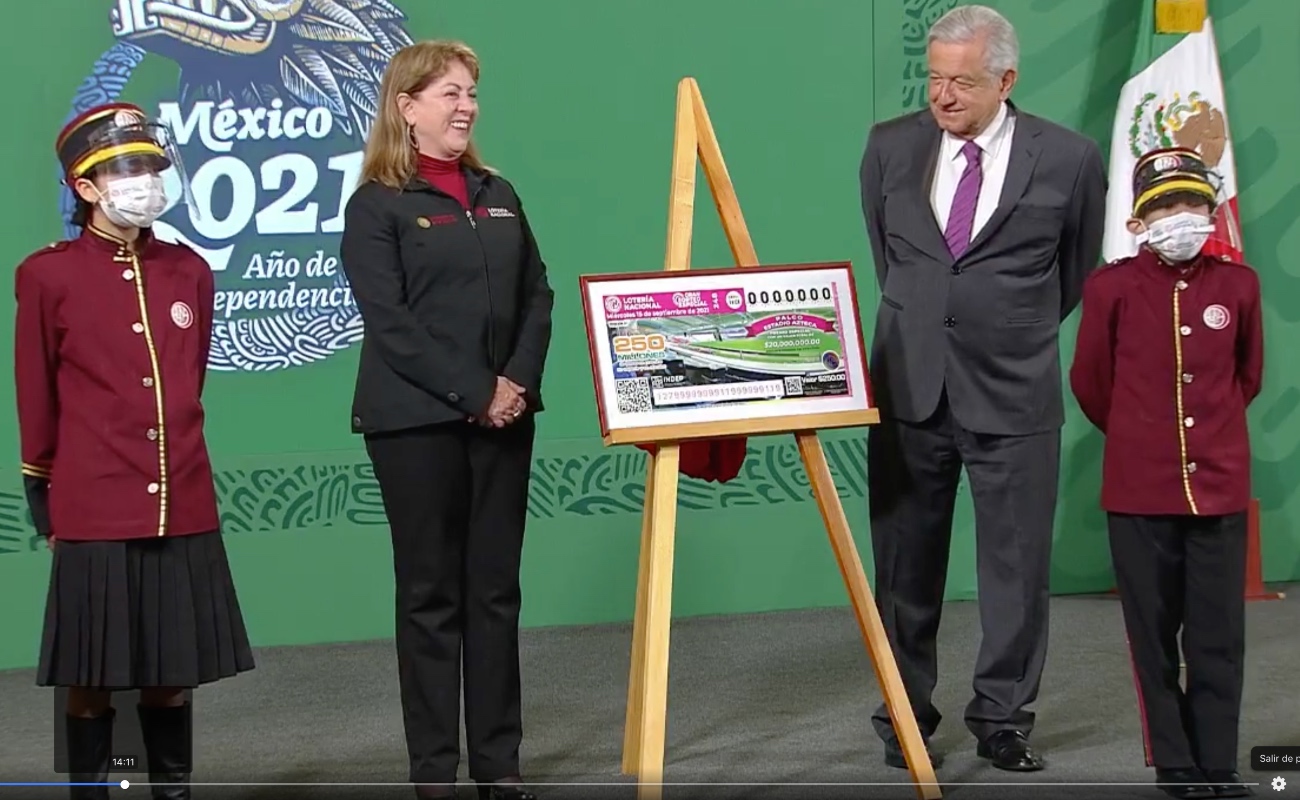 Lanza López Obrador rifa de palco en Estadio Azteca, casas y departamentos por 250 mdp