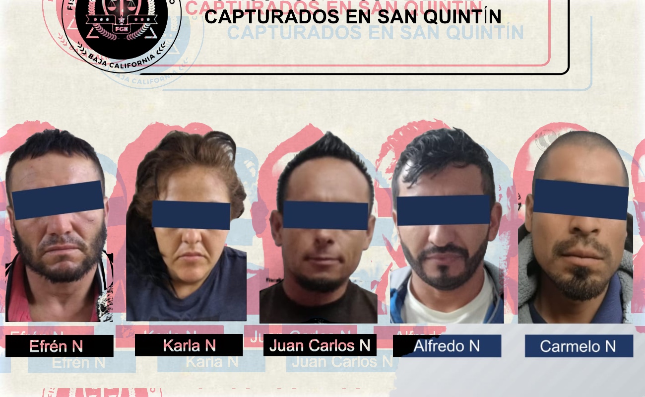 Detienen cinco prófugos de la justicia al sur de Ensenada