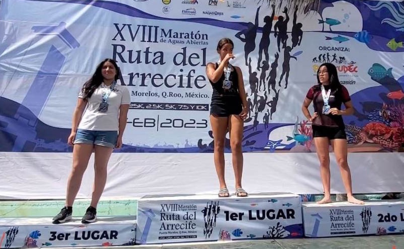 Triunfa la bajacaliforniana Martha Sandoval en competencia nacional de aguas abiertas