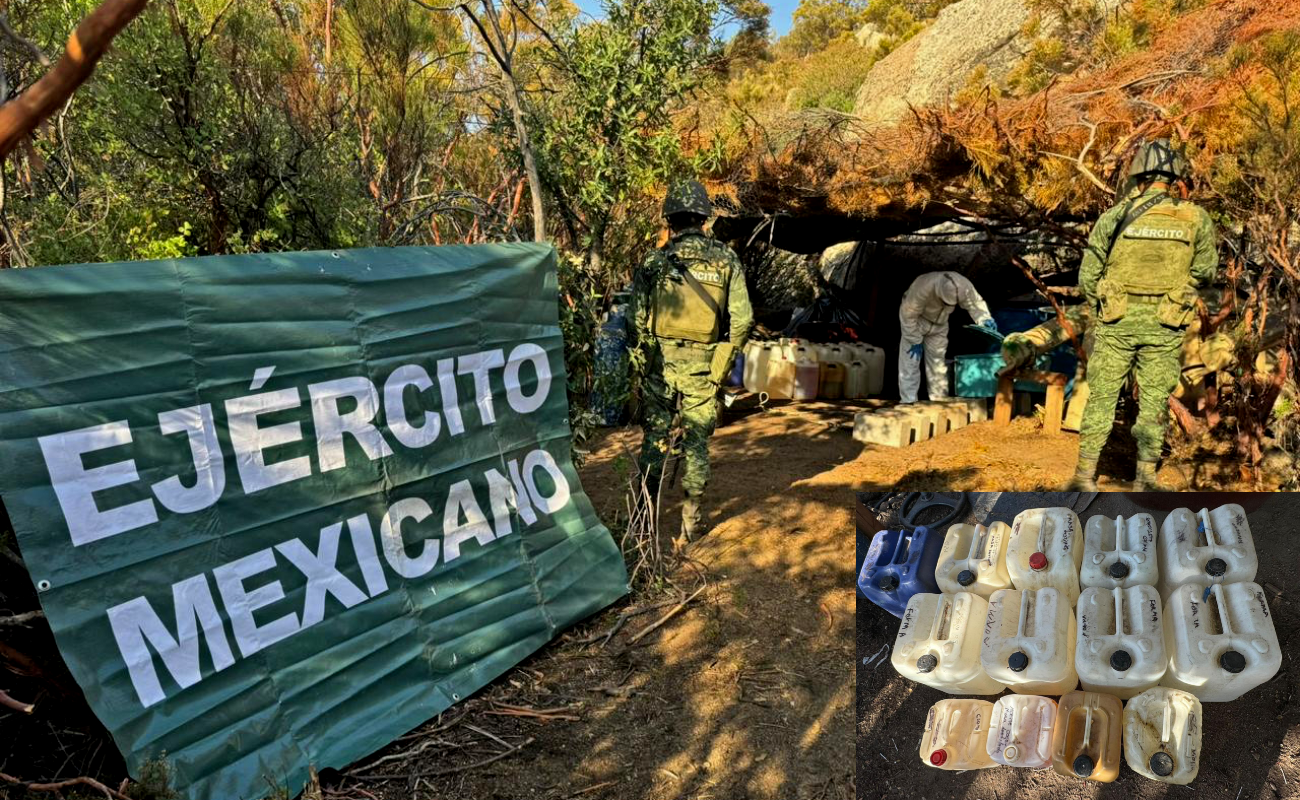 Aseguran laboratorio clandestino de droga sintética en Tecate