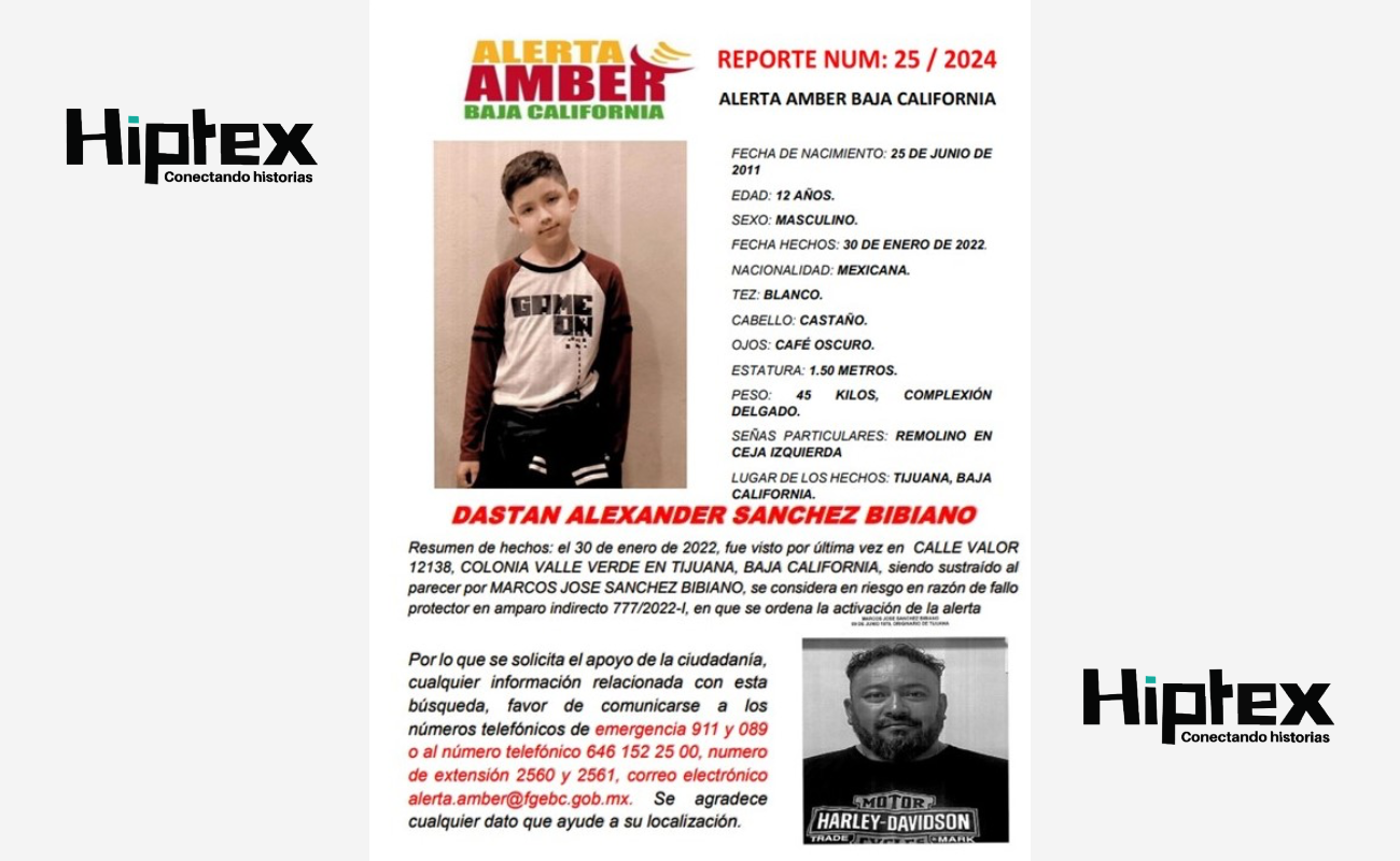 Activan Alerta Amber para el menor Dastan Alexander