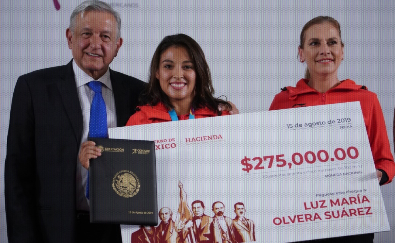 Entregan apoyo de 540 mil hasta 720 mil pesos, a deportistas de Panamericanos