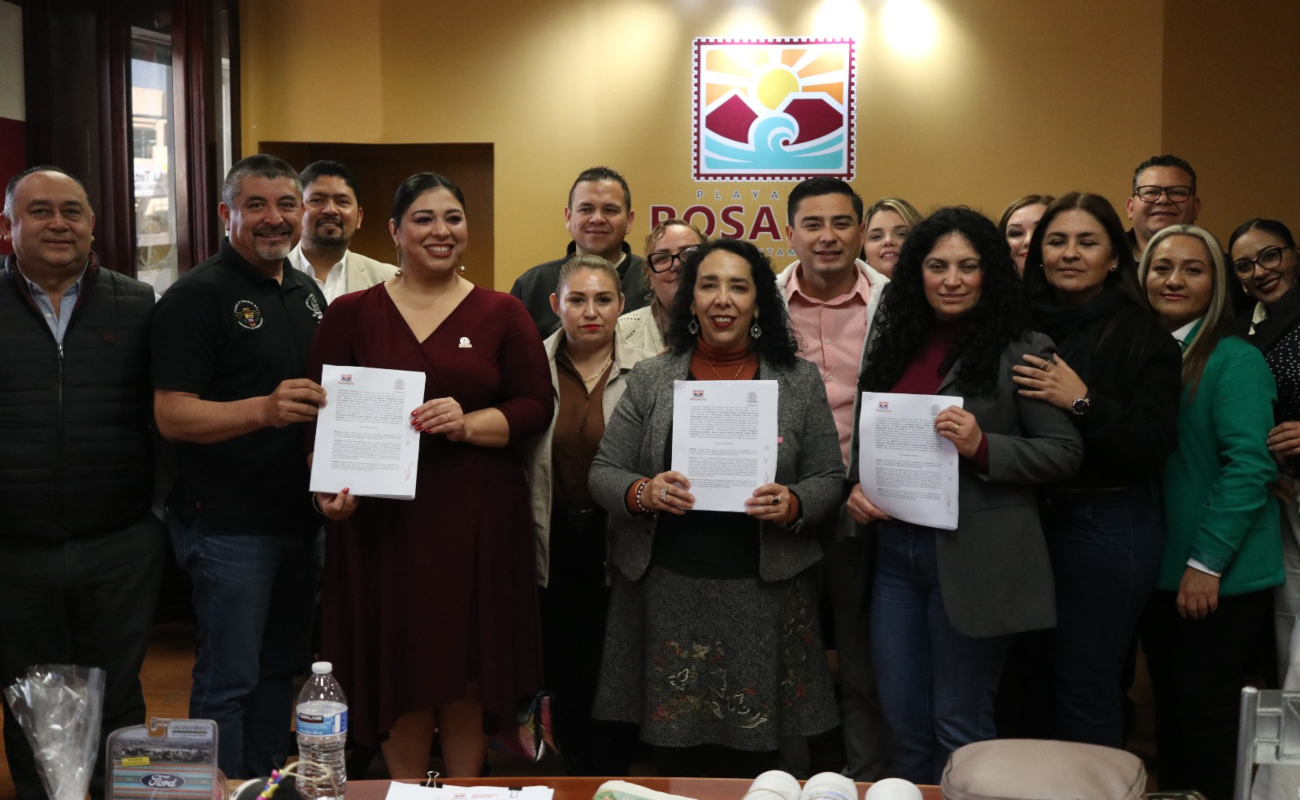 Firman Gobierno de Rosarito y Sindicato de Burócratas contrato colectivo de trabajo