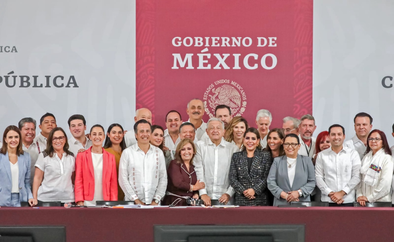 Acuerdan gobernadores y López Obrador reforzar estrategias de seguridad