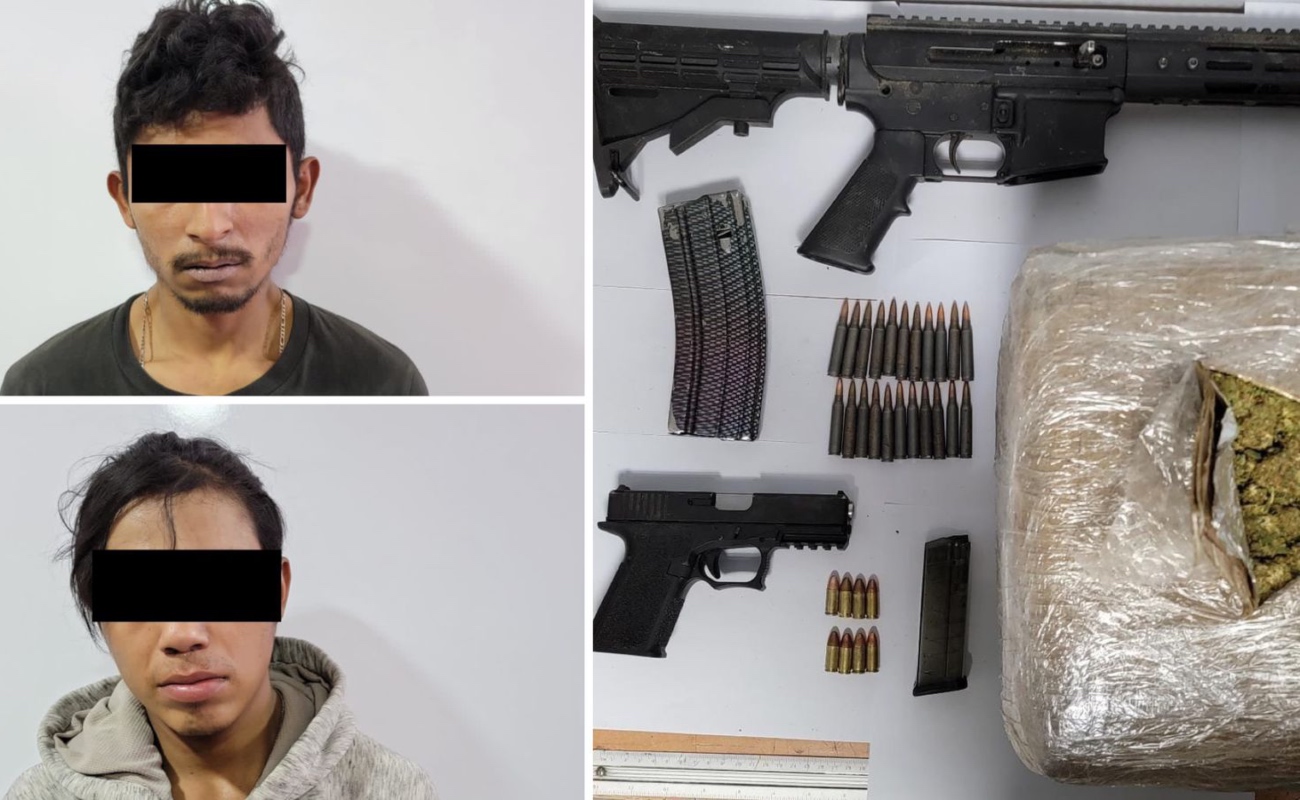 Capturan con armas y droga a “El Carnicero” y “El Coby”, narcomenudistas de la Sánchez Taboada