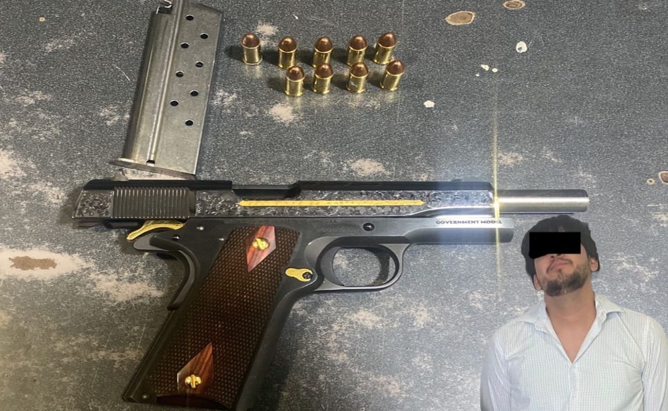 Interceptan Policías Municipales de Mexicali a hombre armado