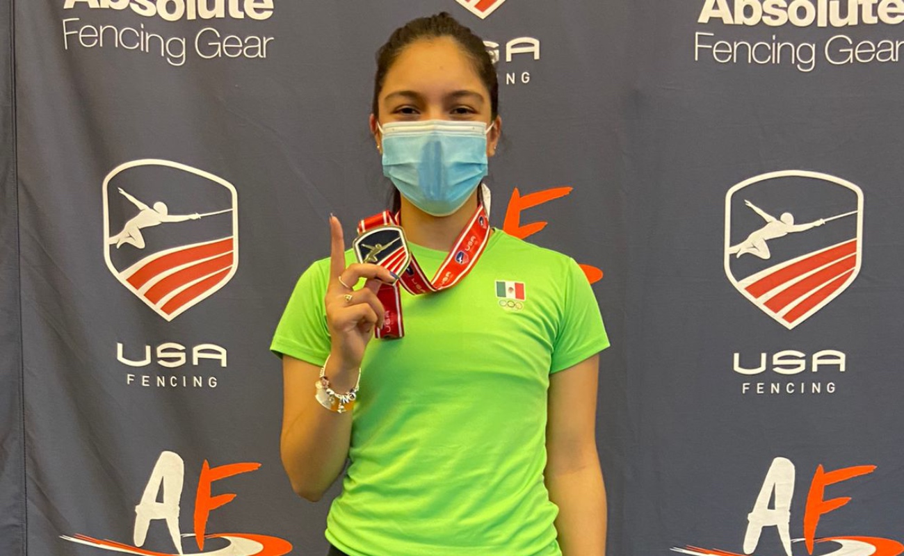 Gana medalla de oro, Natalia Botello en Campeonato Nacional de Esgrima de EU