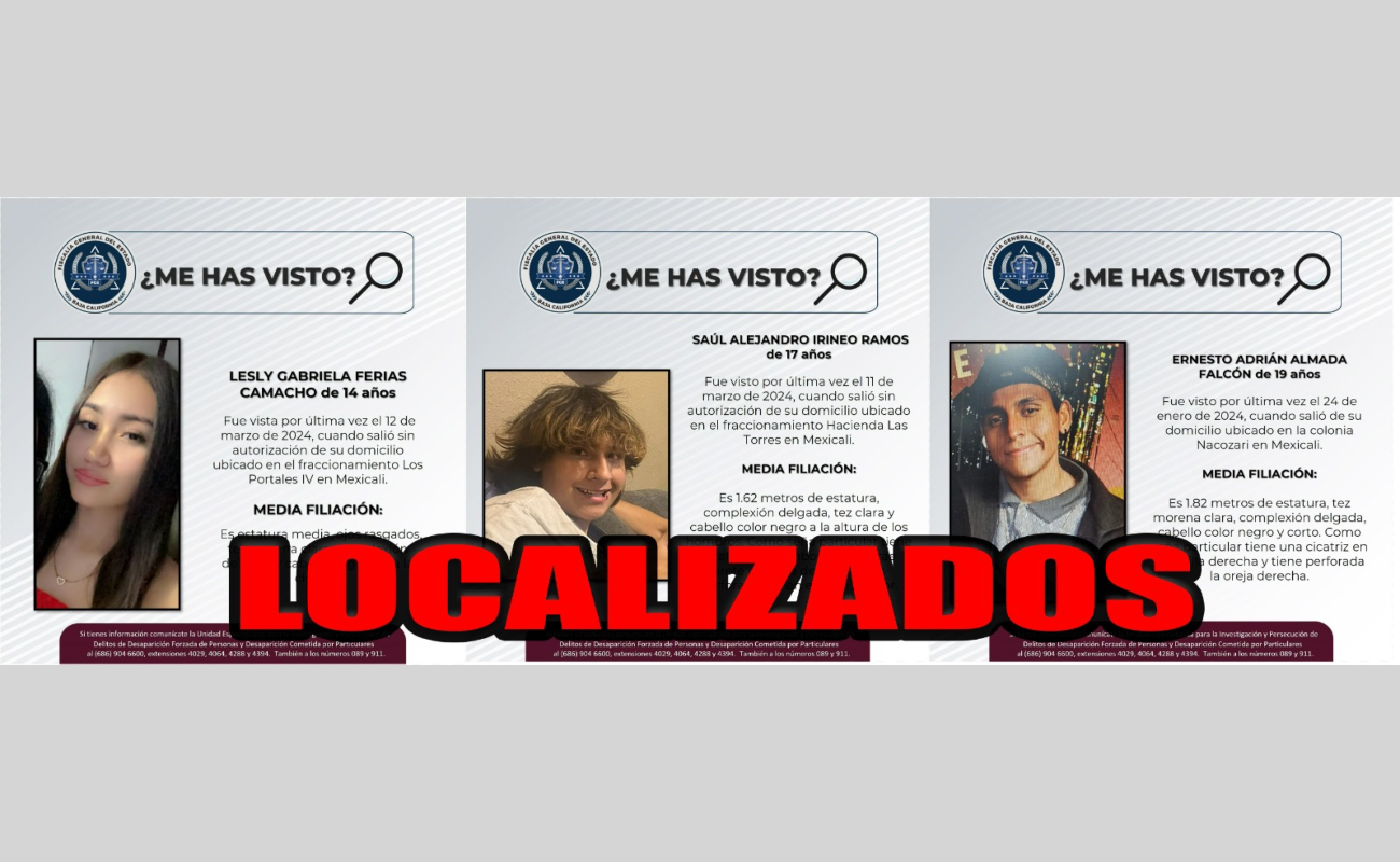 Localiza FGE a tres personas que contaban con reporte de localización