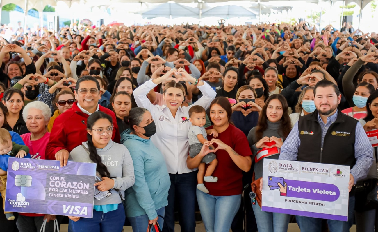 Refuerza Marina del Pilar apoyo a las bajacalifornianas con Tarjeta Violeta