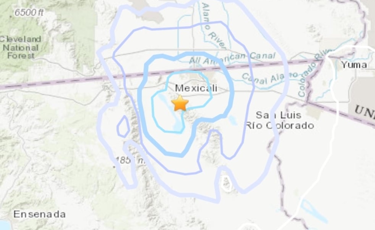 Reporta Protección Civil BC sismo magnitud 3.6 con percepción en Mexicali