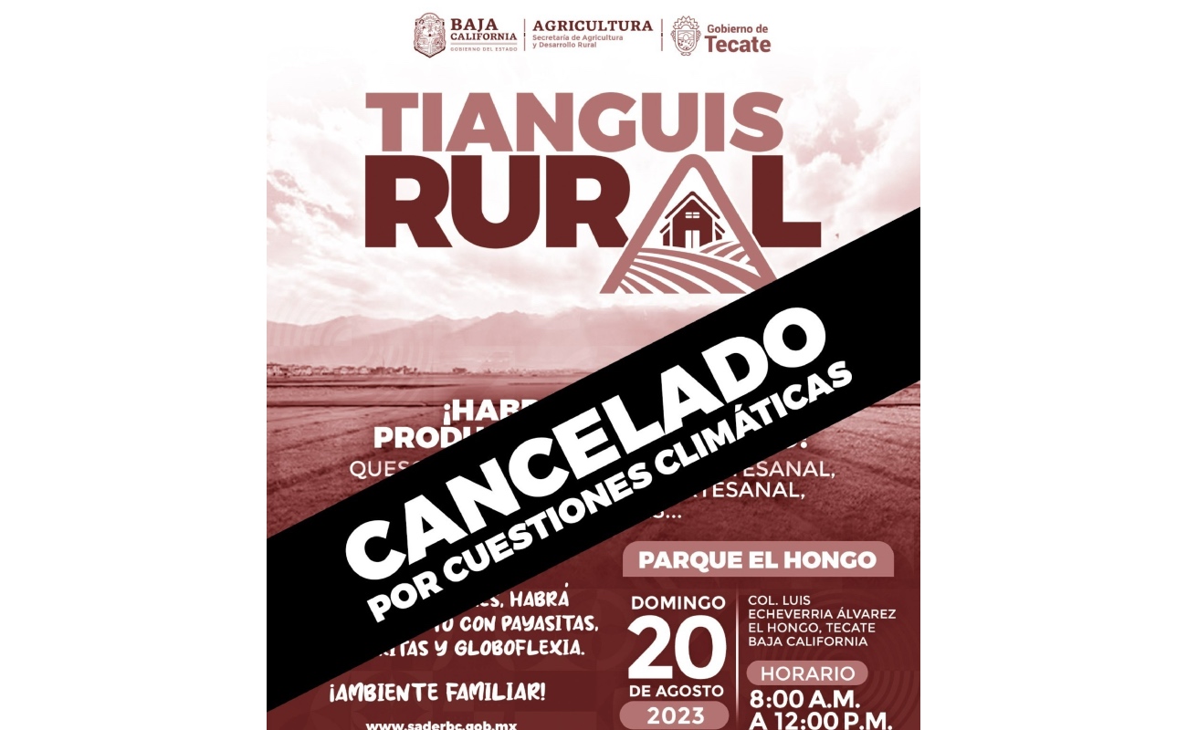 Posponen Tianguis Rural en El Hongo por condiciones climáticas