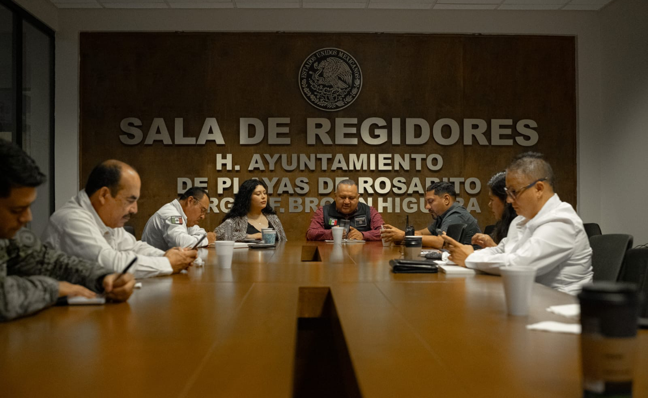 Encabeza alcaldesa de Rosarito Mesa de Seguridad en la Casa Municipal