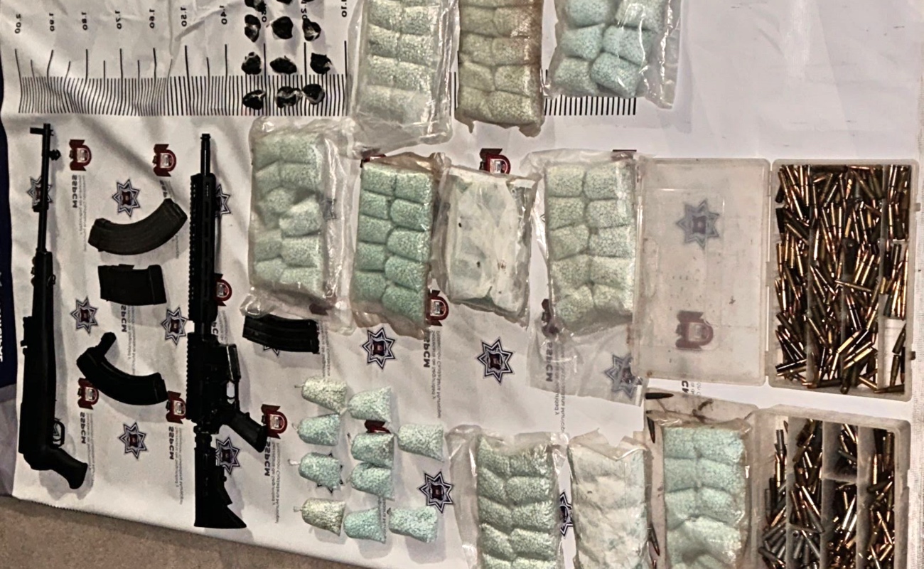 Por riña familiar aseguran armas y 26 kilos de fentanilo en Playas de Tijuana