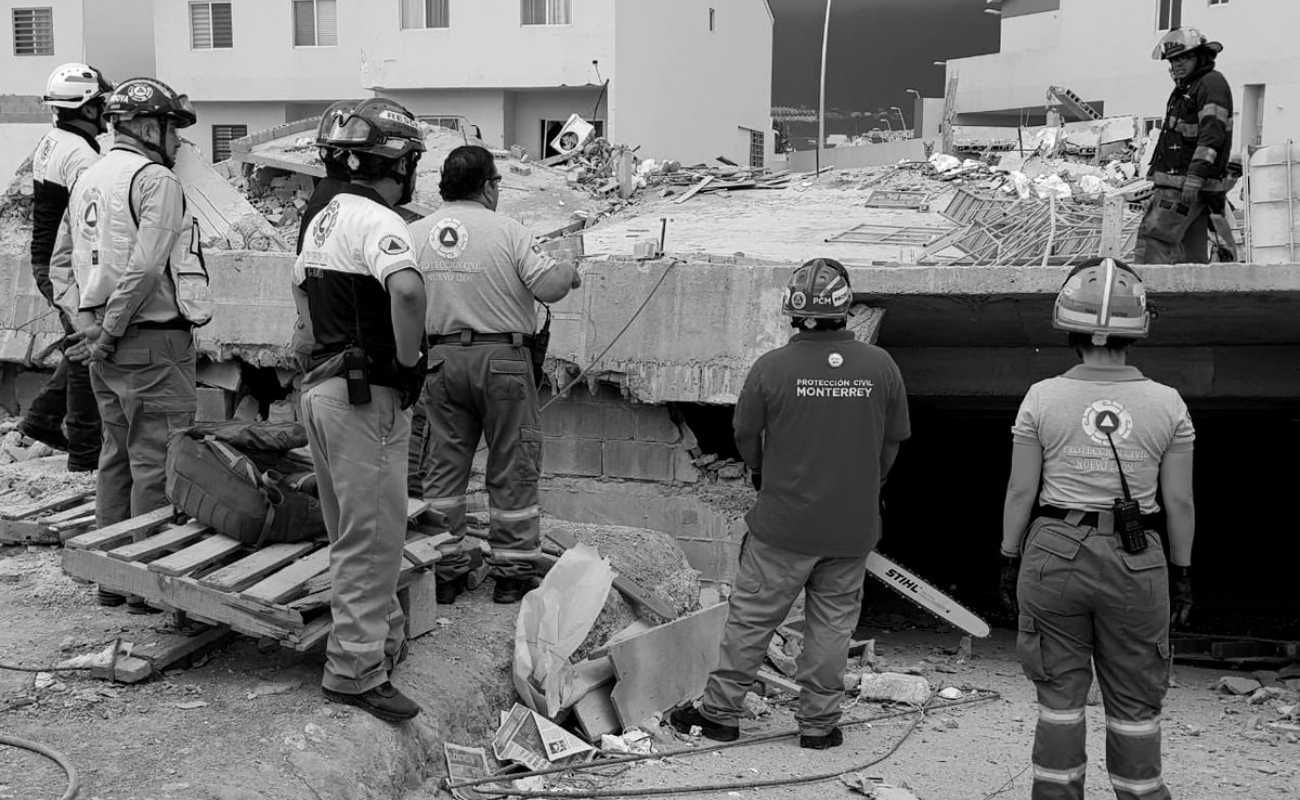 Derrumbe en Monterrey deja tres muertos, heridos y desaparecidos